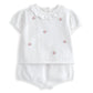 Embroidered Knit Top & Shorts Set (2 Pieces) - White | Set | Mamas & Papas for Mamas & Papas LB - 6hr
