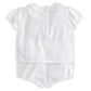 Embroidered Knit Top & Shorts Set (2 Pieces) - White | Set | Mamas & Papas for Mamas & Papas LB - 6hr