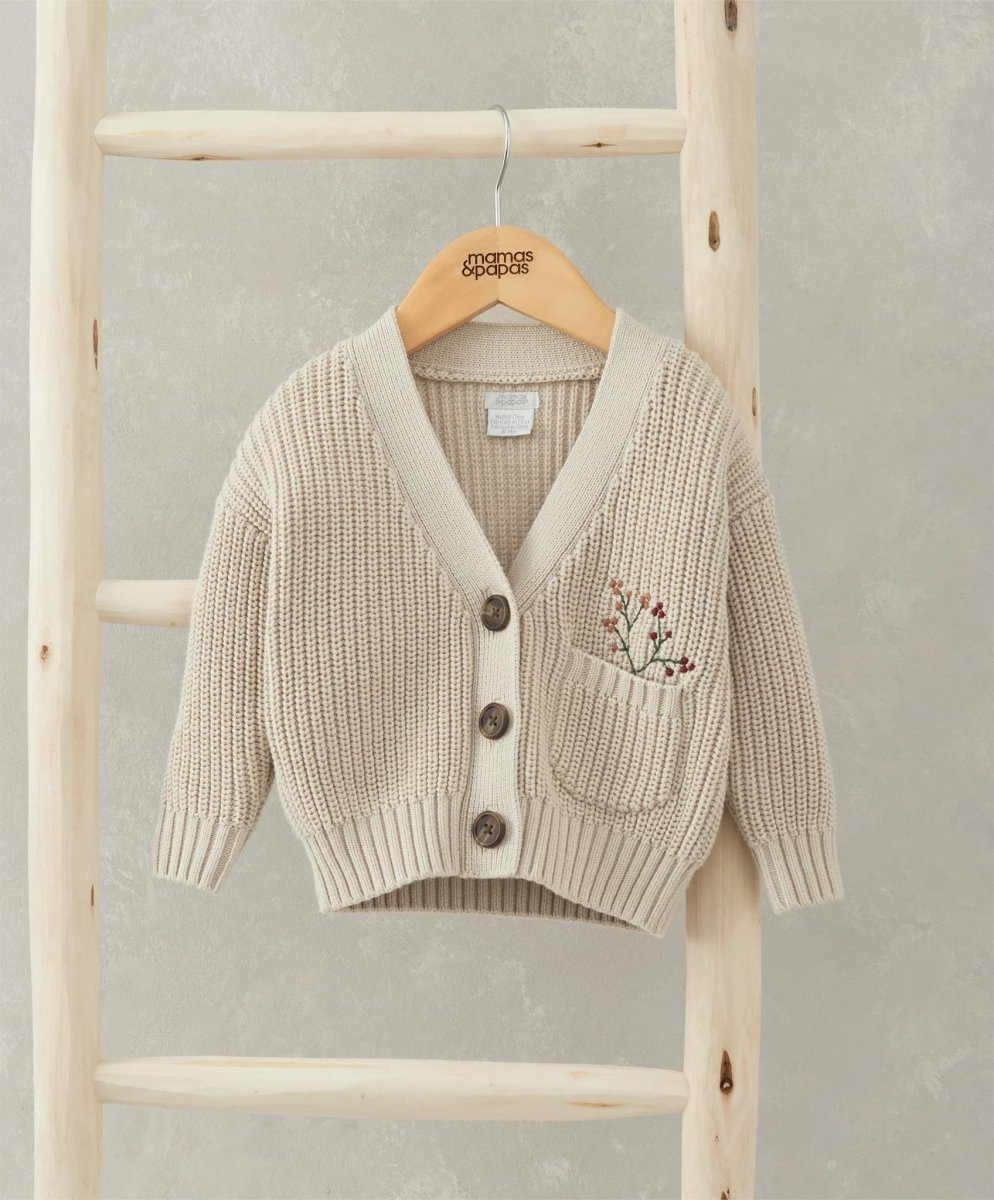 Embroidered Pocket Cardigan | Cardigan | Mamas & Papas for Mamas & Papas LB - 6hr