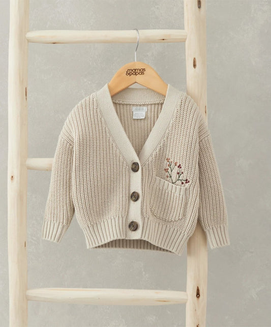 Embroidered Pocket Cardigan | Cardigan | Mamas & Papas for Mamas & Papas LB - 6hr