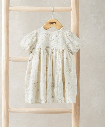 Embroidered Puff Short Sleeve Dress | Dress | Mamas & Papas for Mamas & Papas LB - 6hr