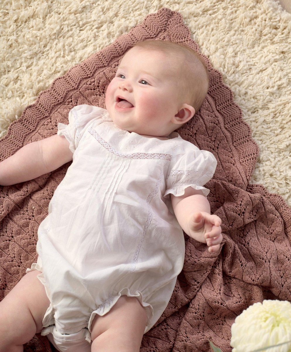 Embroidered Romper - White | Romper | Mamas & Papas for Mamas & Papas LB - 6hr