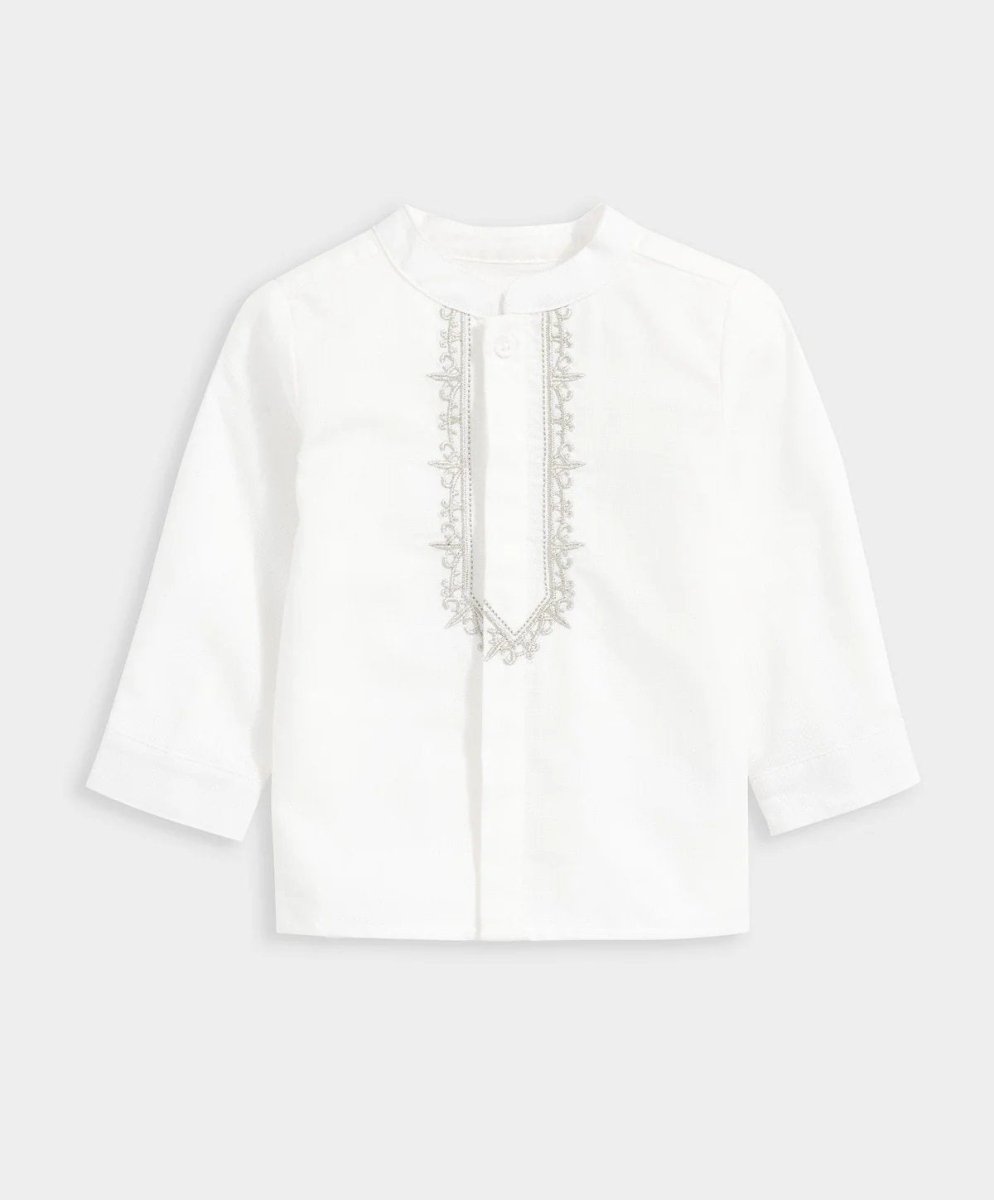 Embroidered Shirt - White | Shirt | Mamas & Papas for Mamas & Papas LB - 6hr