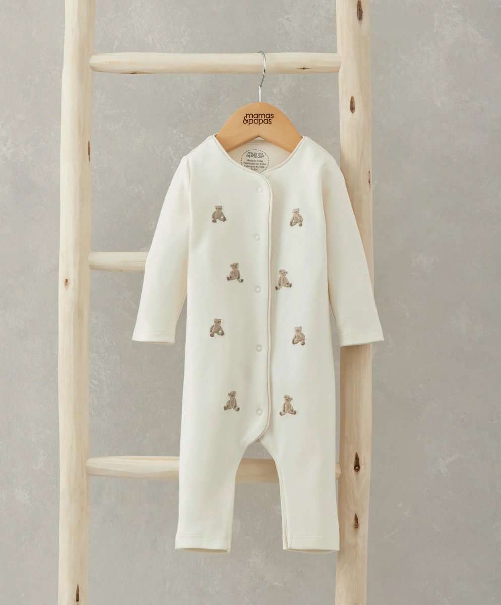 Embroidered Teddy Bear Romper | Romper | Mamas & Papas for Mamas & Papas LB - 6hr