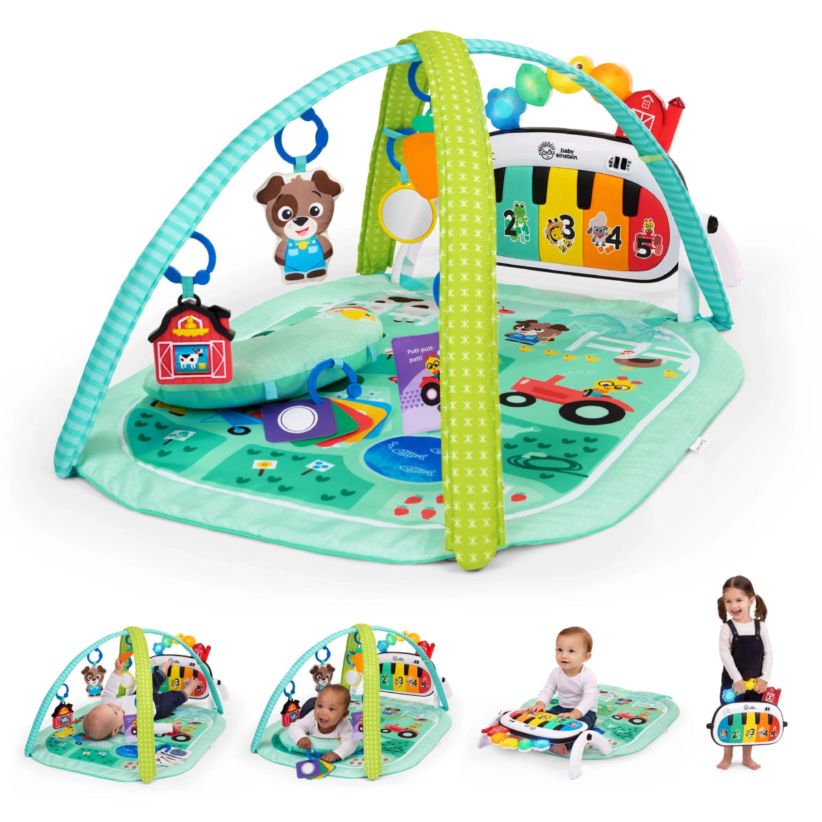 Farm Explorers 4 - in - 1 Kickin Tunes Musical Meadow Music & Language Discovery Gym | Gym | Baby Einstein for Mamas & Papas LB - Activity & Sensory Toys