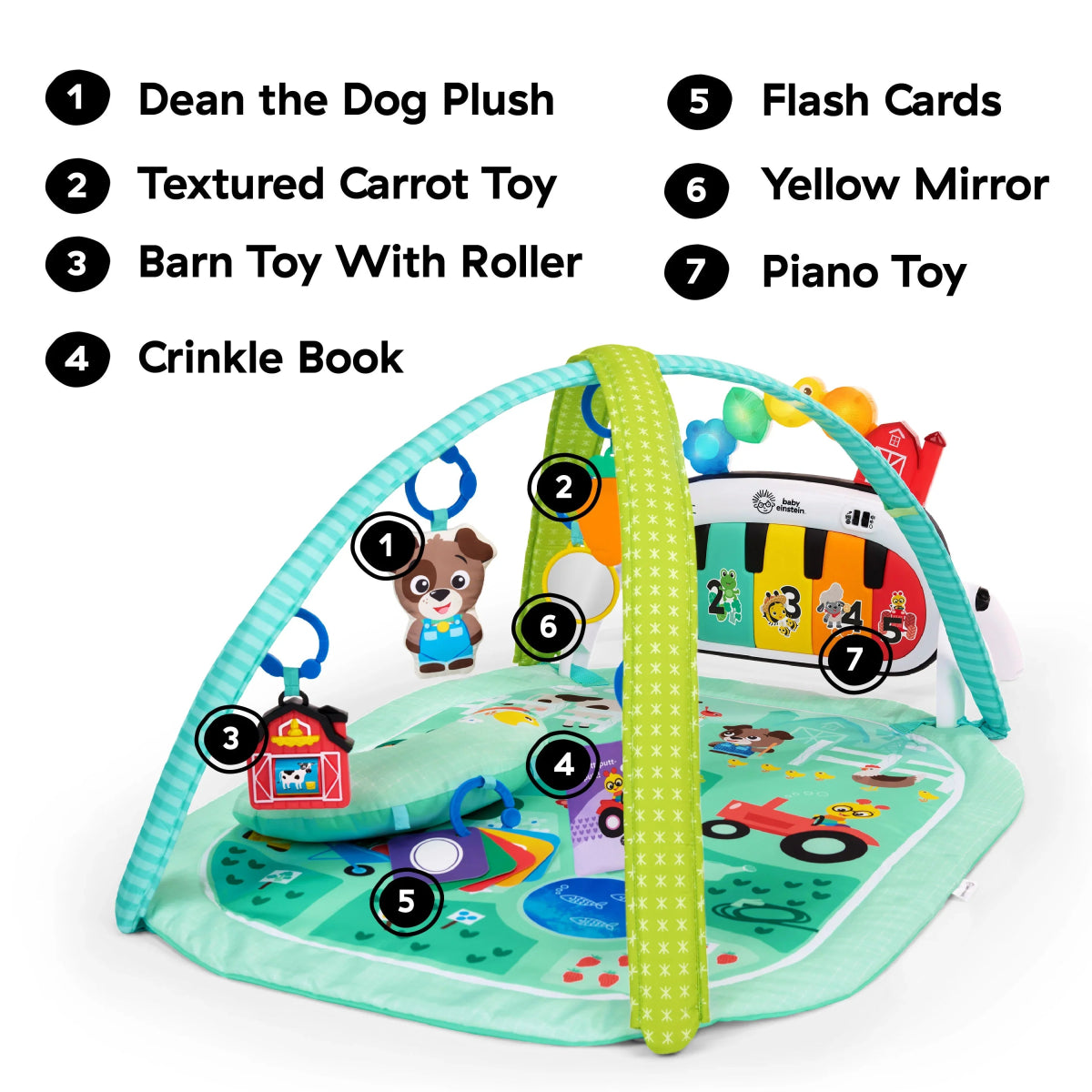 Farm Explorers 4 - in - 1 Kickin Tunes Musical Meadow Music & Language Discovery Gym | Gym | Baby Einstein for Mamas & Papas LB - Activity & Sensory Toys