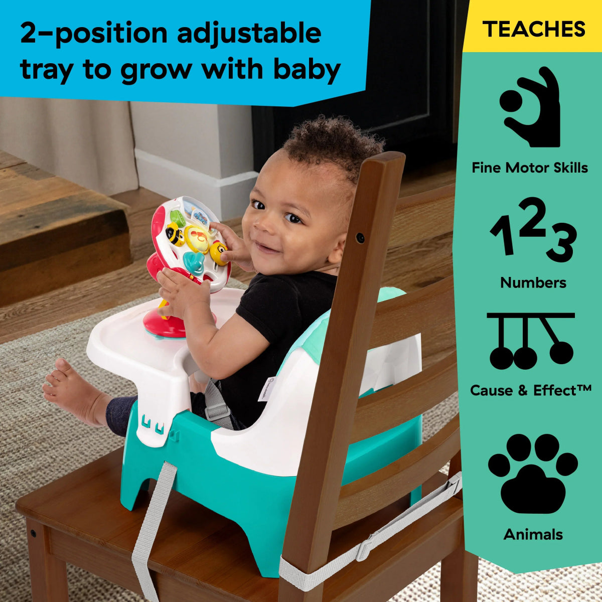 Farm Explorers Snack & Steer Learn - to - Dine Feeding Seat | Booster Seat | Bright Starts for Mamas & Papas LB - Boosters