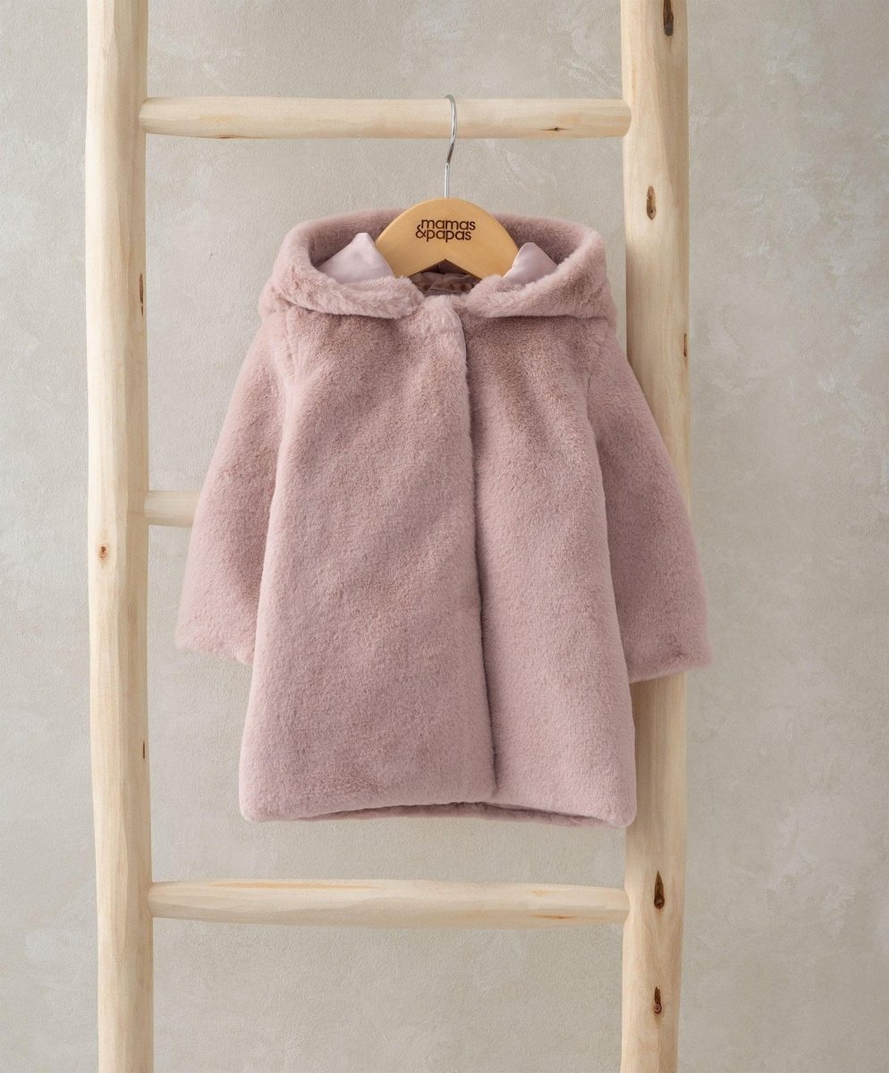 Faux Fur Jacket Pink | Jacket | Mamas & Papas for Mamas & Papas LB - 6hr