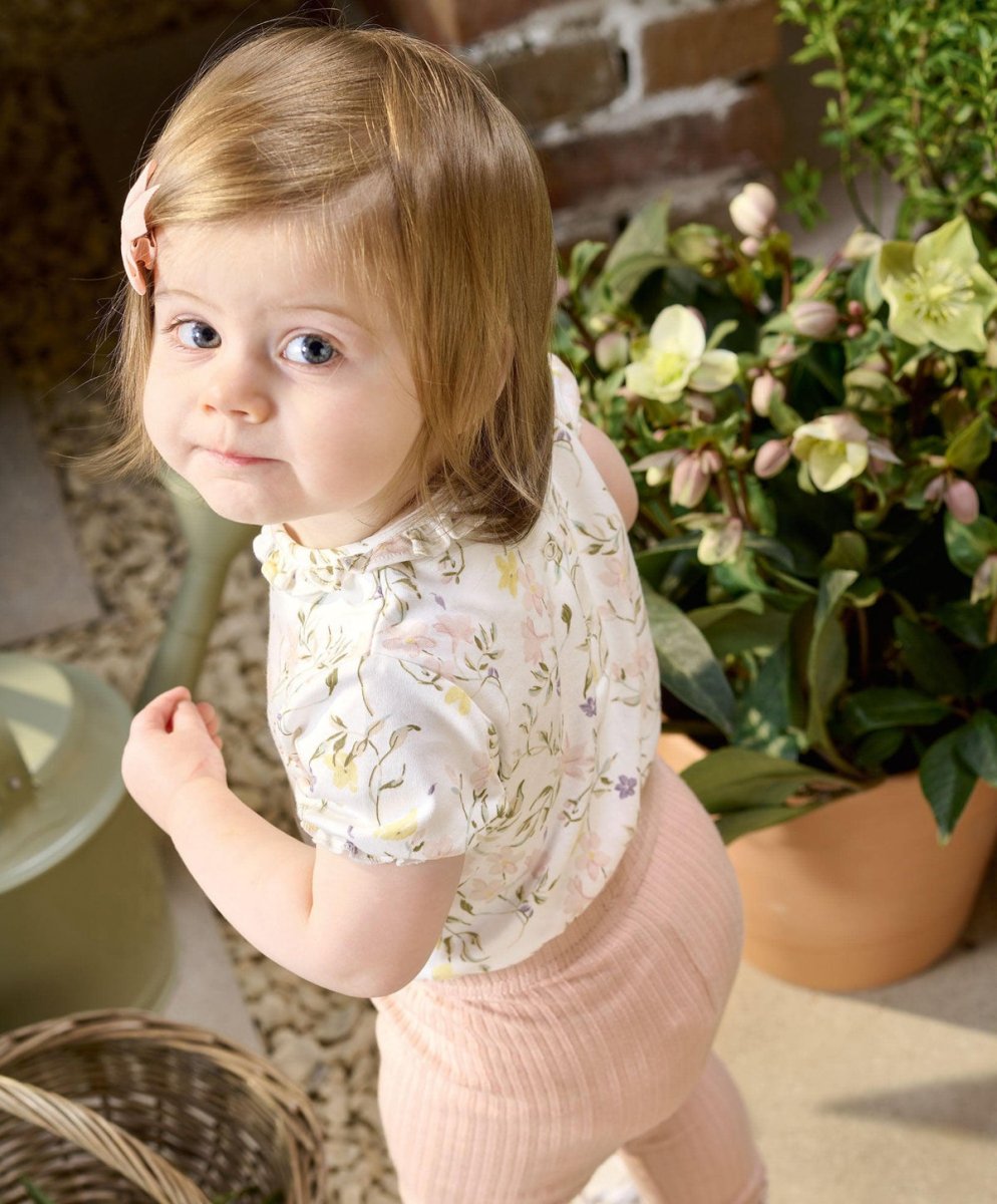 Floral Bodysuit - Blue | Bodysuit | Mamas & Papas for Mamas & Papas LB - 6hr