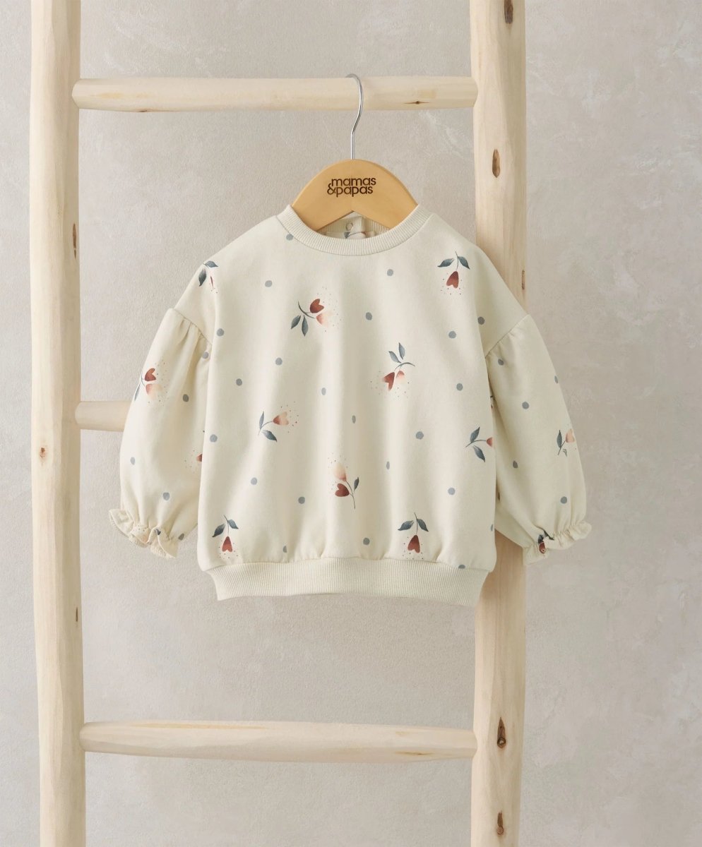 Floral Heart Sweatshirt | Sweater | Mamas & Papas for Mamas & Papas LB - 6hr