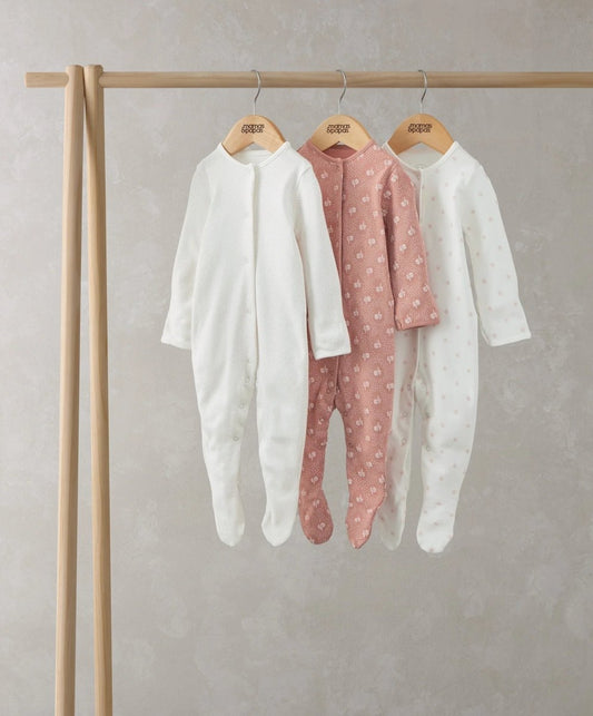 Floral Print Sleepsuits (Set of 3) | Sleepsuit | Mamas & Papas for Mamas & Papas LB - 6hr