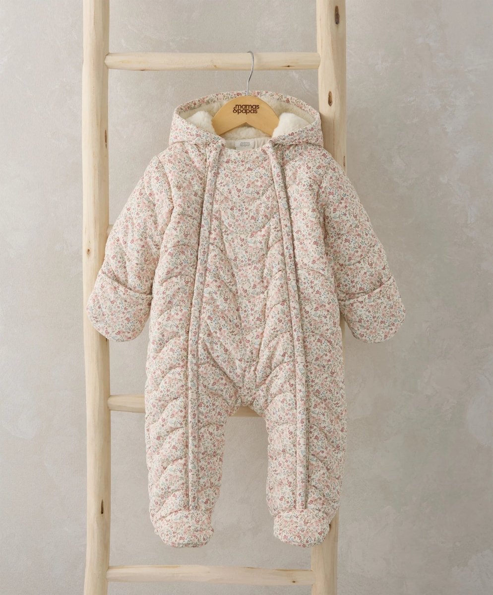 Floral Quilted Pramsuit | Pramsuit | Mamas & Papas for Mamas & Papas LB - 6hr