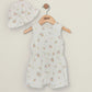 Floral Towelling Romper & Hat Outfit Set | Romper | Mamas & Papas for Mamas & Papas LB - 6hr