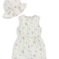Floral Towelling Romper & Hat Outfit Set | Romper | Mamas & Papas for Mamas & Papas LB - 6hr