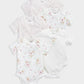 Flower Bodysuits (Set of 5) - Pink | Sleepsuit | Mamas & Papas for Mamas & Papas LB - 6hr