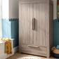 Franklin 2 Door Nursery Wardrobe with Drawer - Grey Wash | Nursery Furniture | Mamas & Papas for Mamas & Papas LB - category
