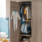 Franklin 2 Door Nursery Wardrobe with Drawer - Grey Wash | Nursery Furniture | Mamas & Papas for Mamas & Papas LB - category