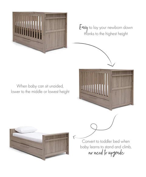Franklin Cotbed - Grey Wash | Cot | Mamas & Papas for Mamas & Papas LB - Cots & Cotbeds