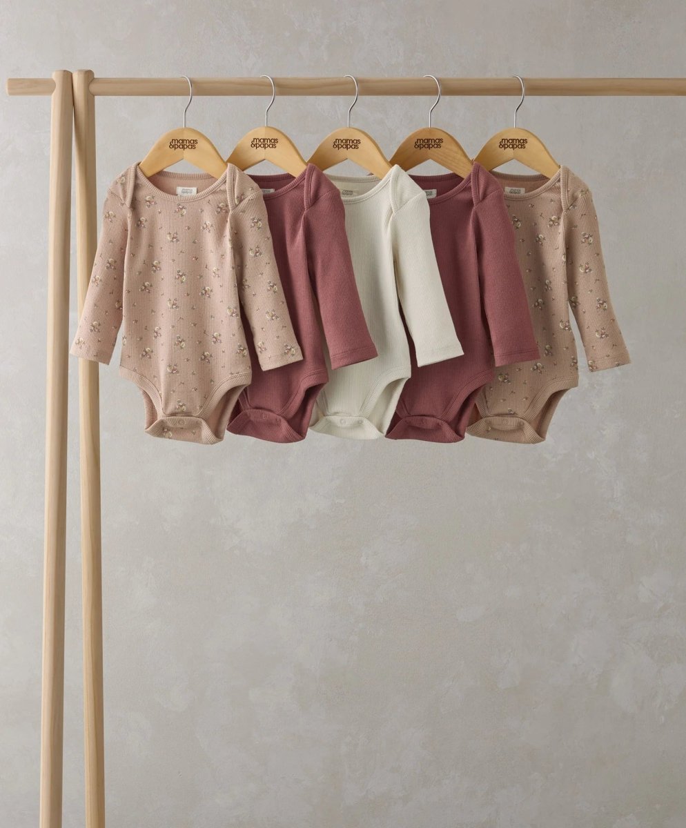 Frill Bodysuits (Set of 5) | Bodysuit | Mamas & Papas for Mamas & Papas LB - 6hr