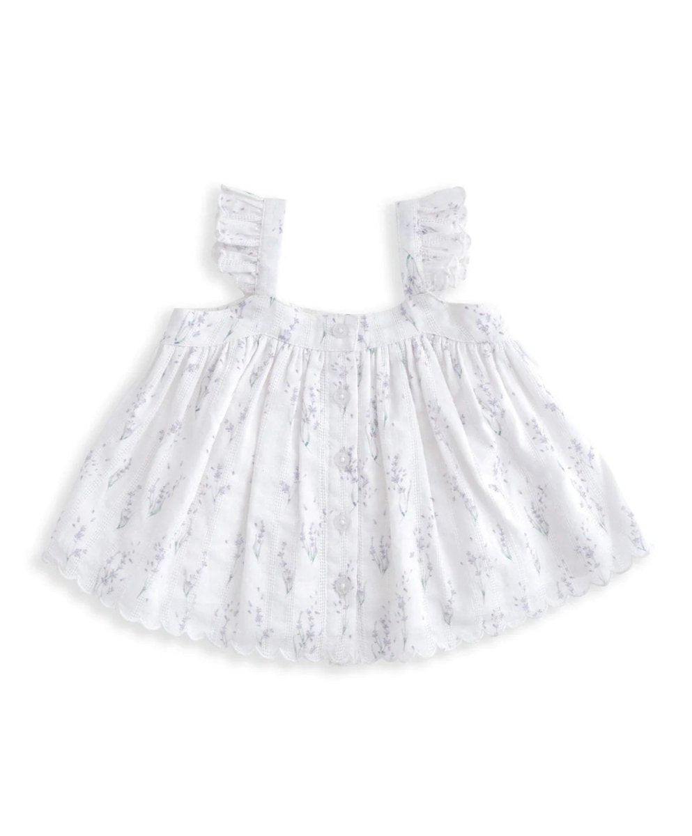 Frill Sleeve Top & Shorts Set (2 Pieces) - Lavender Print | Set | Mamas & Papas for Mamas & Papas LB - 6hr