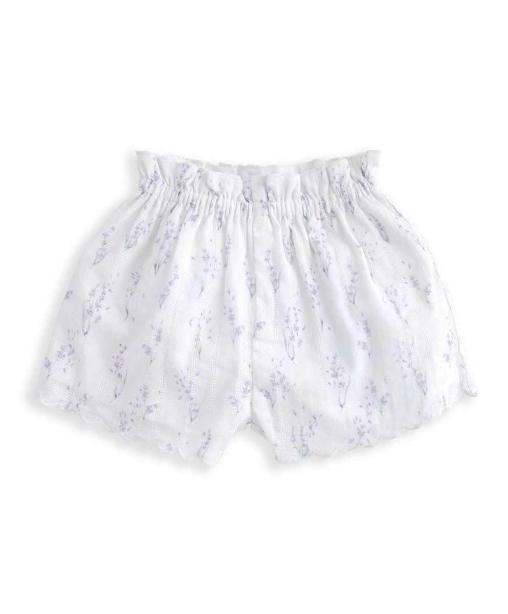 Frill Sleeve Top & Shorts Set (2 Pieces) - Lavender Print | Set | Mamas & Papas for Mamas & Papas LB - 6hr