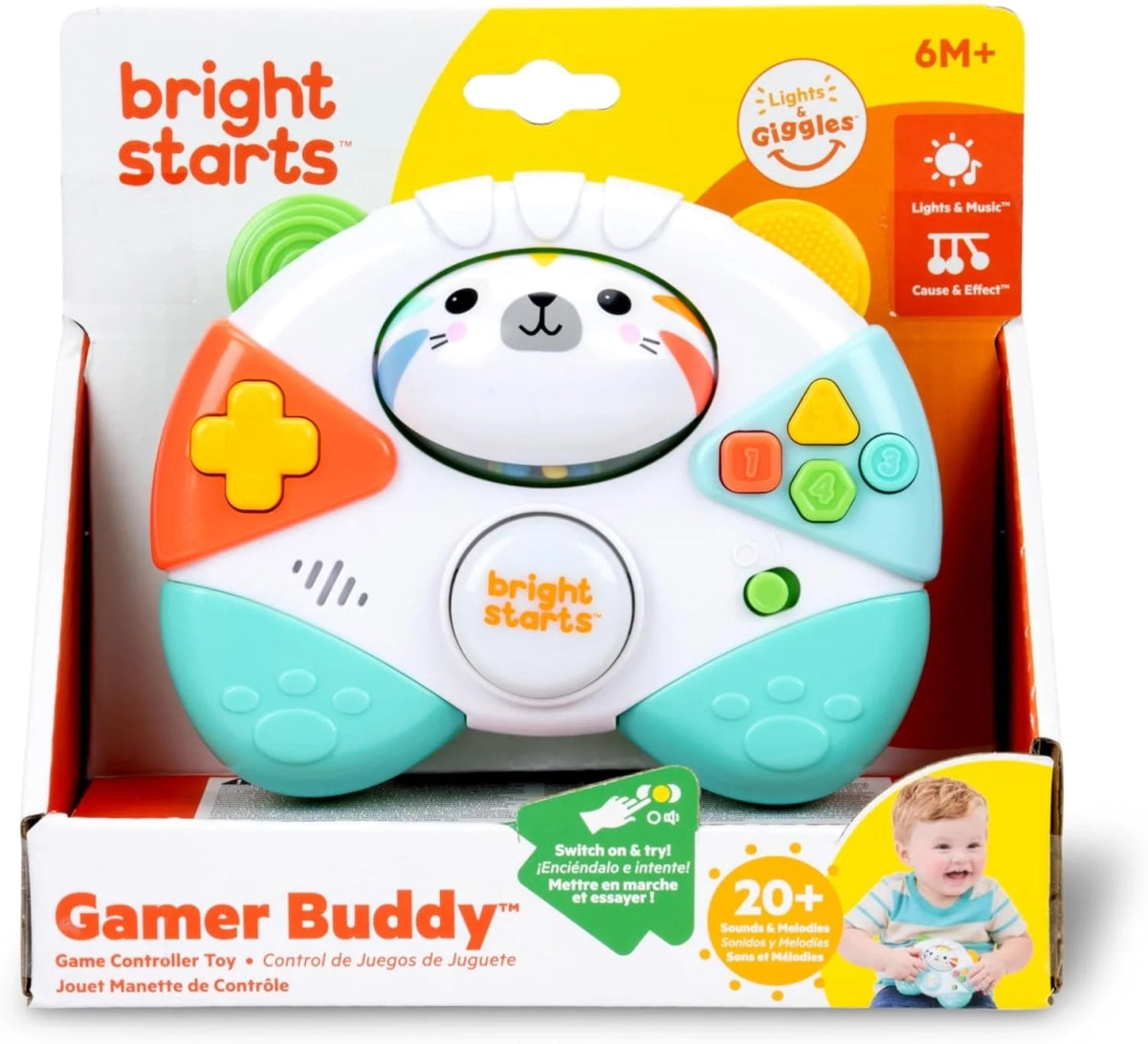 Gamer Buddy Baby Game Controller Toy, Tiger | Musical Toy | Bright Starts for Mamas & Papas LB - 6hr