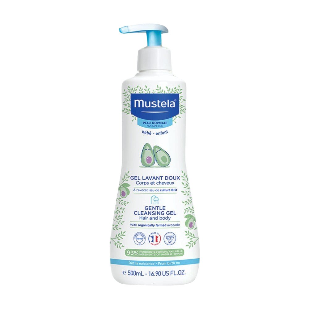 Gentle Cleansing Gel with Avocado 500ml | Skincare | Mustela for Mamas & Papas LB - 6hr
