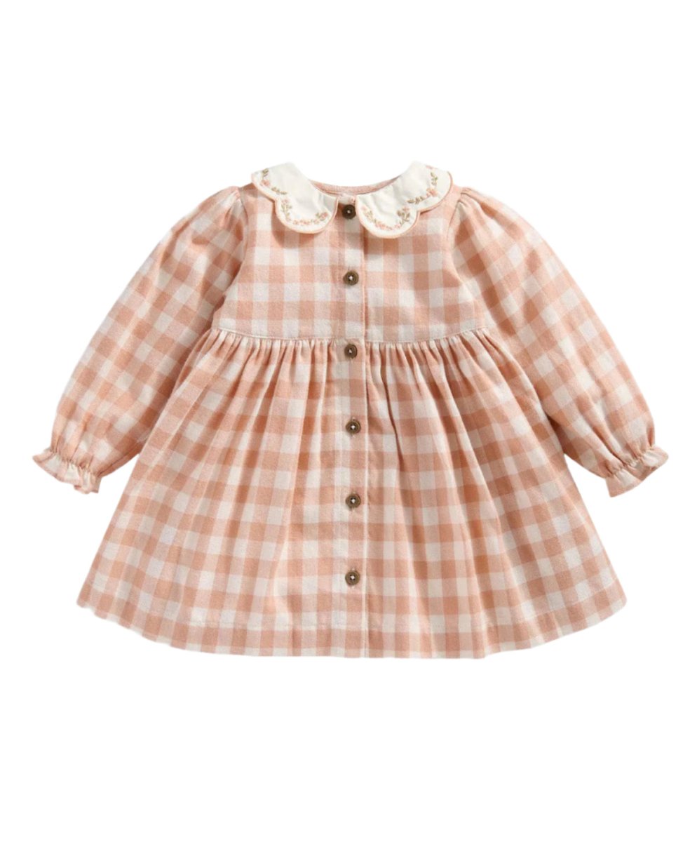 Gingham Embroidered Collar Dress | Dress | Mamas & Papas for Mamas & Papas LB - 6hr