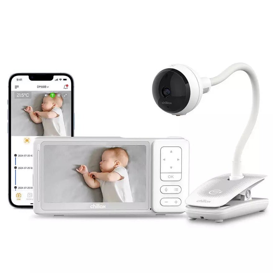 Giraffe Clip - 5 Inch Video Baby Monitor - Full HD 1080p Camera - Night Vision | Baby Monitor | Chillax for Mamas & Papas LB - Baby Care