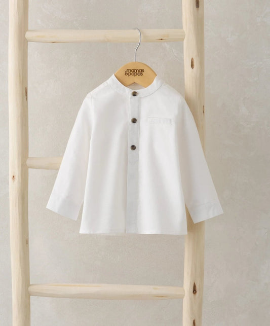 Grandad Collar Shirt | Shirt | Mamas & Papas for Mamas & Papas LB - 6hr