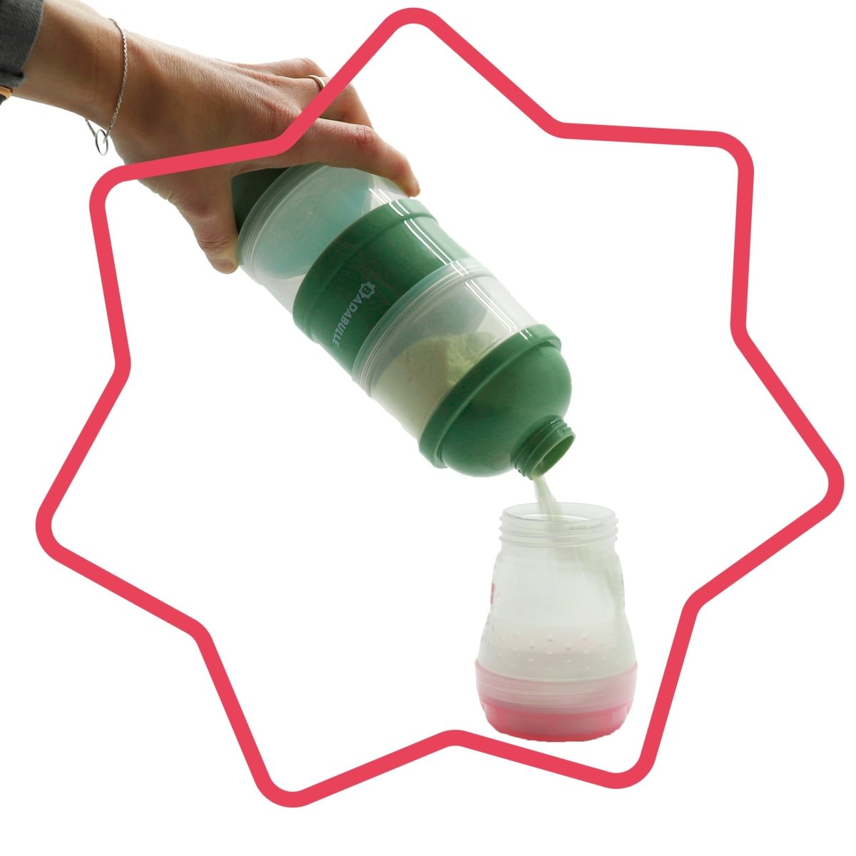 Green Milk Dispenser | Milk Dispenser | Badabulle for Mamas & Papas LB - 6hr