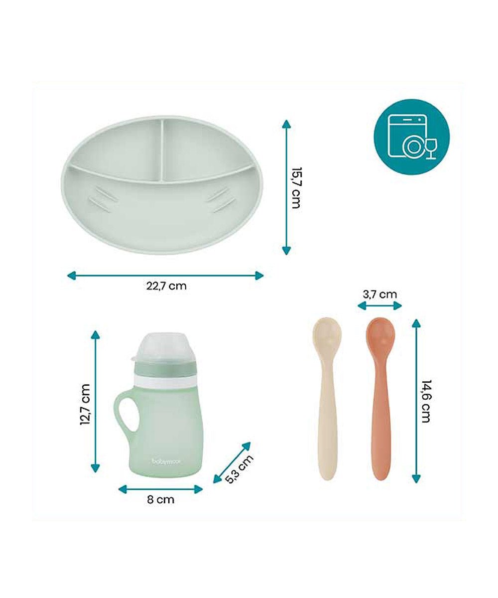 Grow ISY Silicone Feeding Set | Feeding Set | Babymoov for Mamas & Papas LB - 6hr