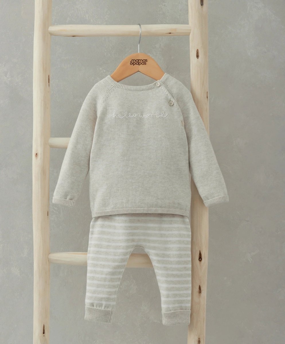 Hello World Knit Set (2 Piece) | Set | Mamas & Papas for Mamas & Papas LB - 6hr