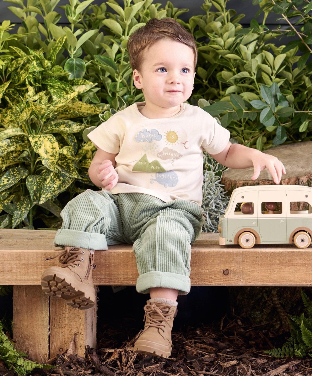 Home T-Shirt - Cream | Bodysuit | Mamas & Papas for Mamas & Papas LB - 6hr