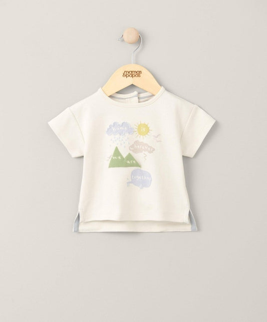 Home T-Shirt - Cream | Bodysuit | Mamas & Papas for Mamas & Papas LB - 6hr