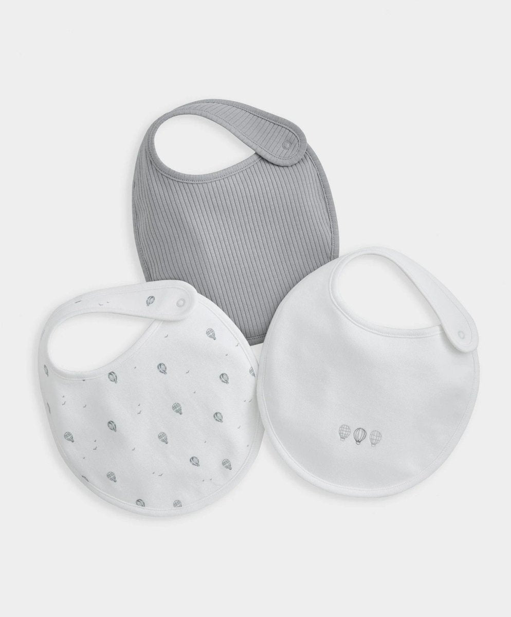 Hot Air Balloon Print Bibs (Set of 3) | Bib | Mamas & Papas for Mamas & Papas LB - Bibs & Muslins