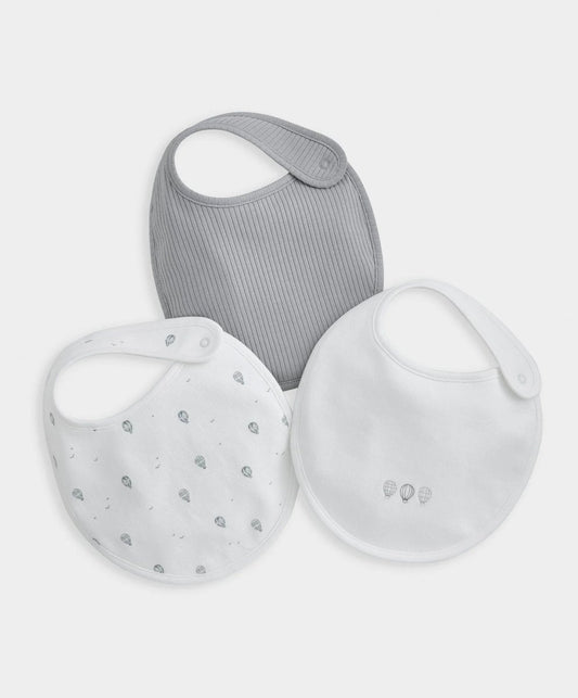 Hot Air Balloon Print Bibs (Set of 3) | Bib | Mamas & Papas for Mamas & Papas LB - Bibs & Muslins