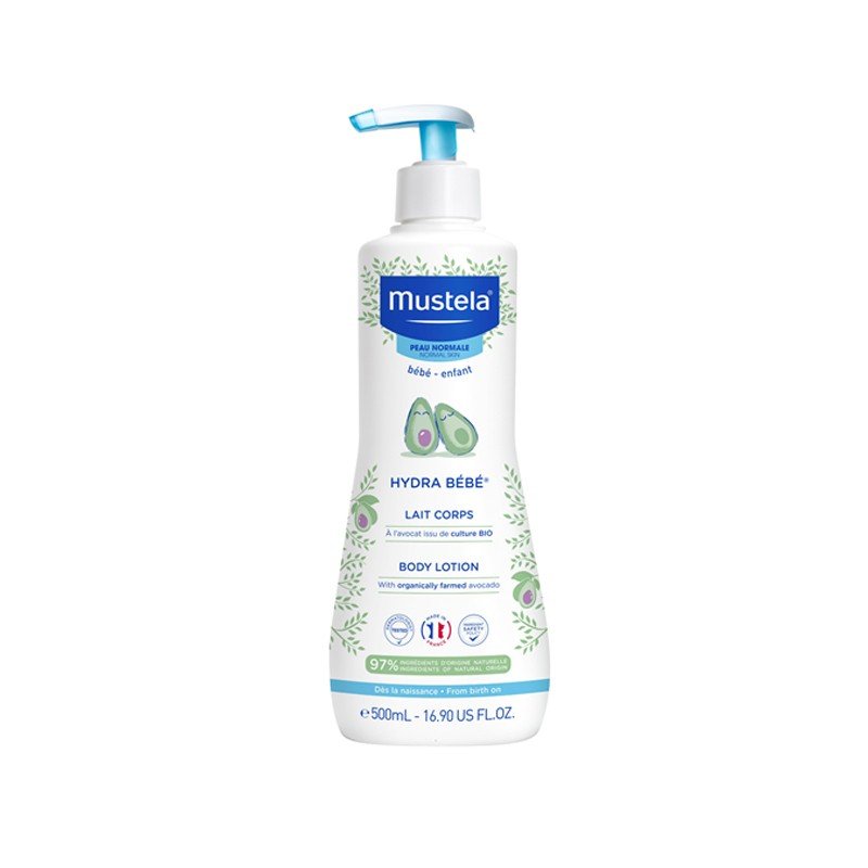 Hydra Baby Body Milk 500ml | Baby Skincare | Mustela for Mamas & Papas LB - 6hr