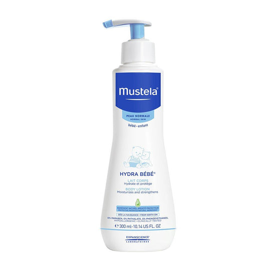 Hydra Bebe Body Lotion 300ml | Skincare | Mustela for Mamas & Papas LB - 6hr
