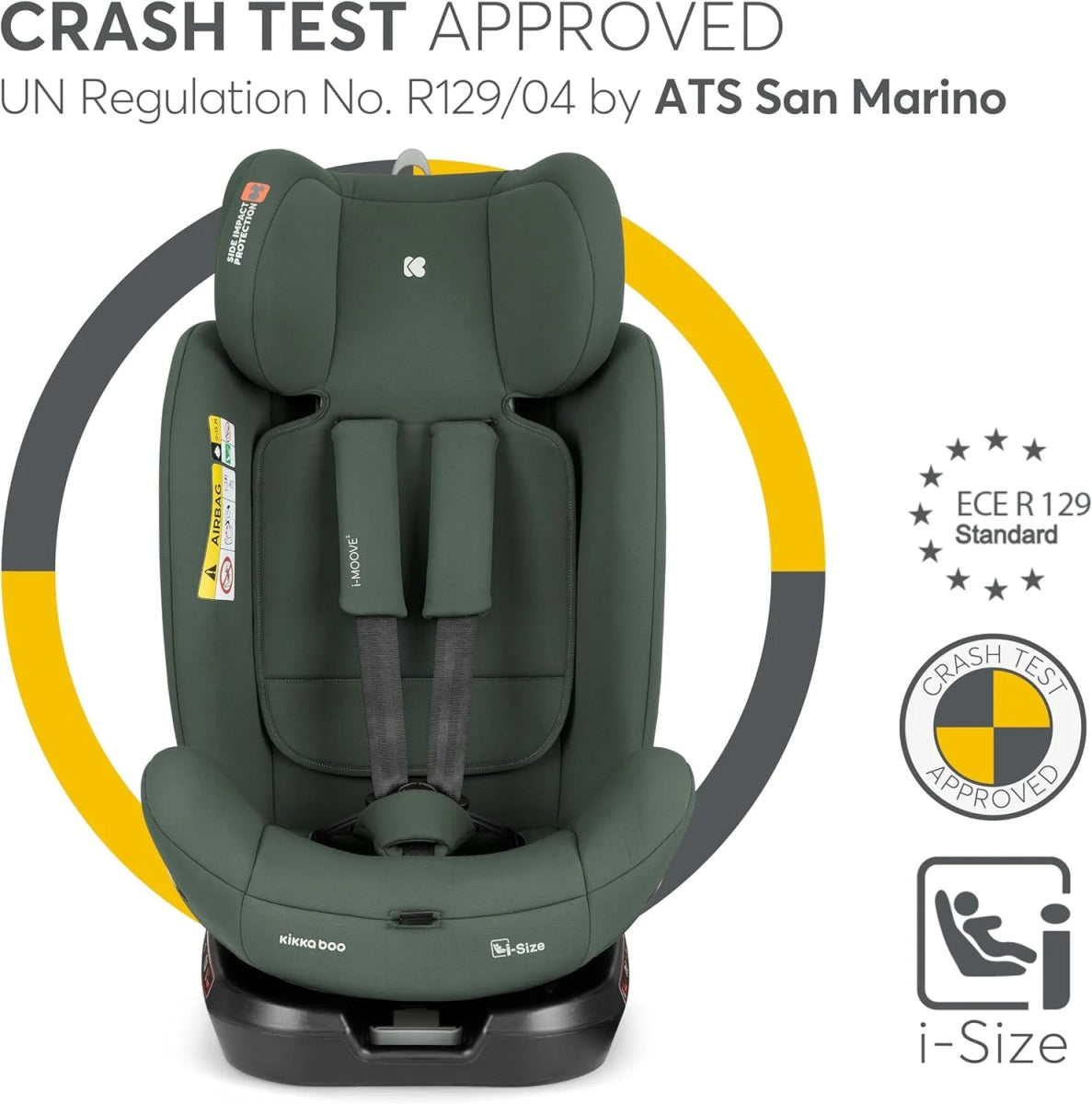 i - Moove 2 i - Size, 40 - 150 cm, 360° Rotation, ISOFIX | Car Seat | Kikkaboo for Mamas & Papas LB - Baby Gear