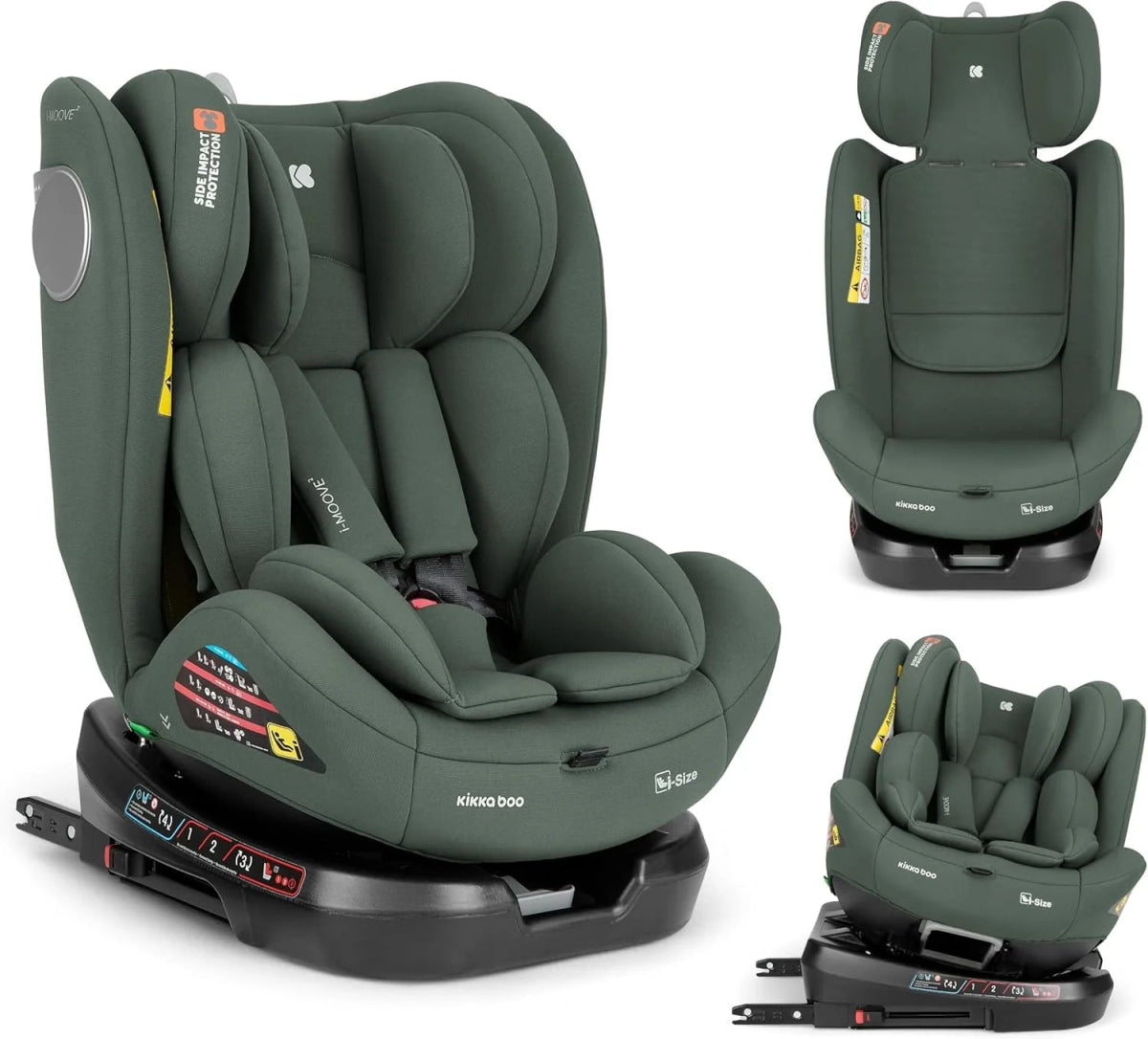i - Moove 2 i - Size, 40 - 150 cm, 360° Rotation, ISOFIX | Car Seat | Kikkaboo for Mamas & Papas LB - Baby Gear