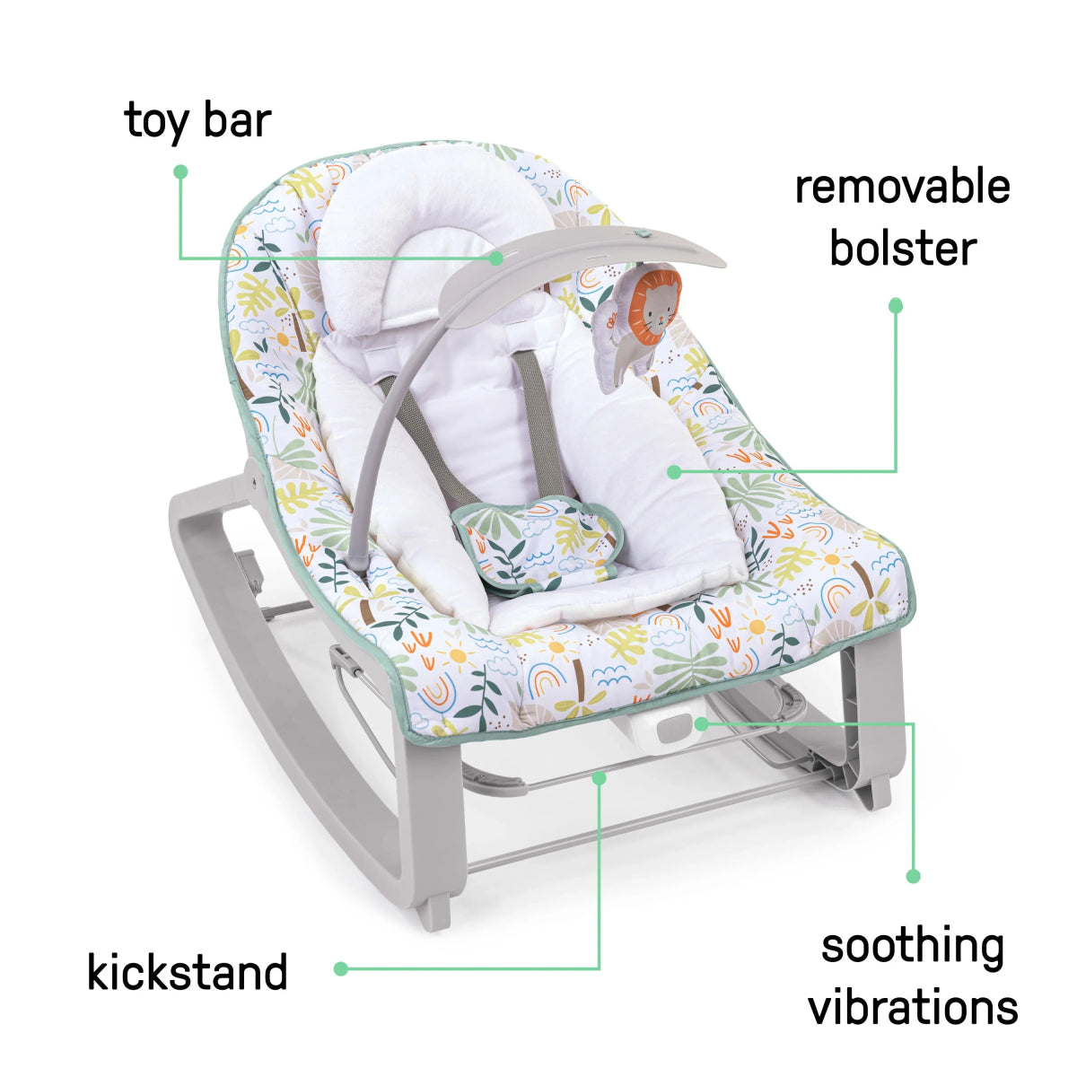 Keep Cozy 3 - in - 1 Grow with Me Baby Bouncer, Rocker & Toddler Seat, Madi | Rocker | Ingenuity for Mamas & Papas LB - Christmas