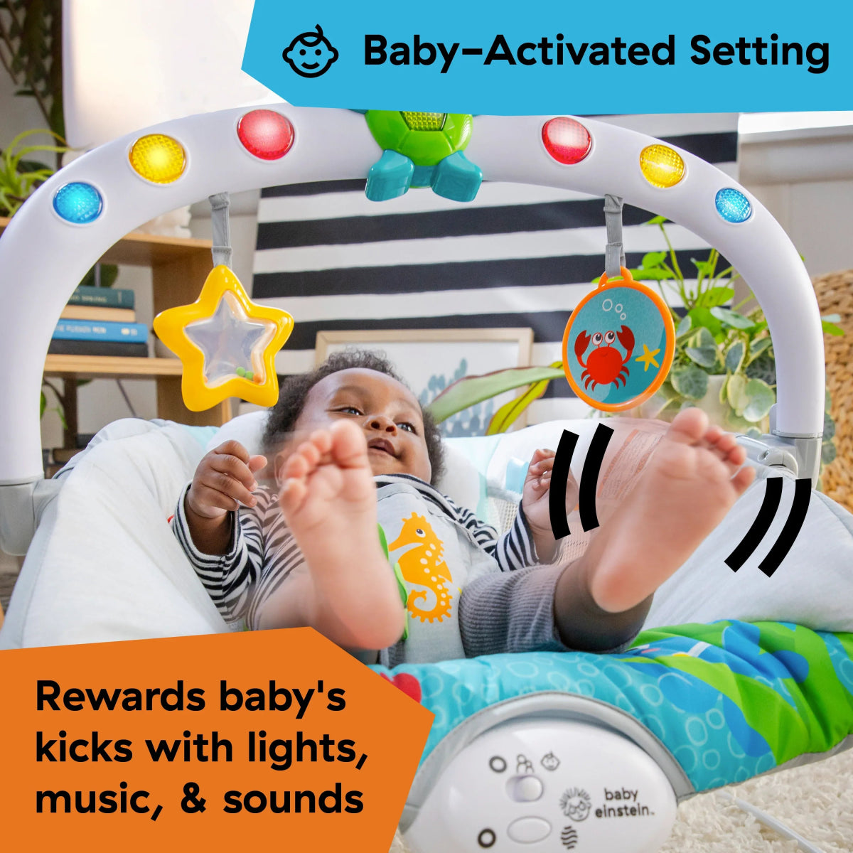 Kick to it Neptune Musical Bouncer | Bouncer | Baby Einstein for Mamas & Papas LB - Furniture & Nursery