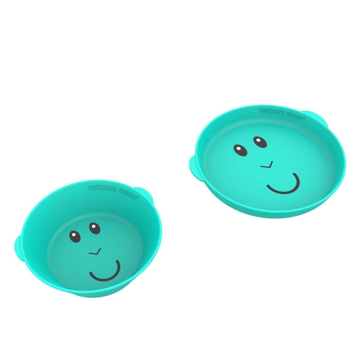 Kids Dinner Set Plate & Bowl Pack of 2 | Feeding Set | Matchstick Monkey for Mamas & Papas LB - colorneed