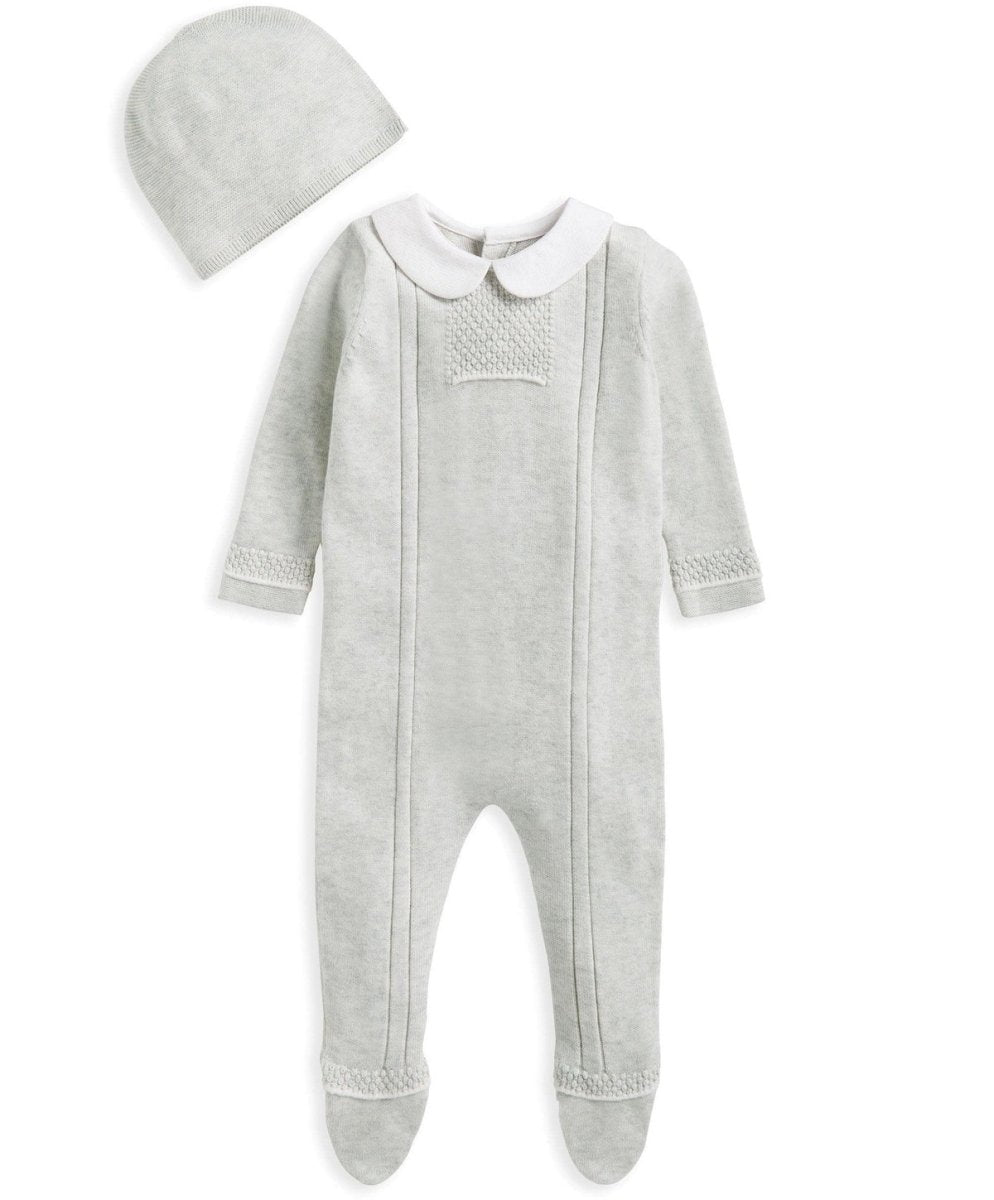 Knitted All In One & Hat White | Sleepsuit | Mamas & Papas for Mamas & Papas LB - 6hr