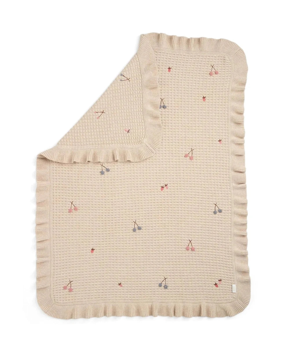 Knitted Blanket - Berry Frill | Blanket | Mamas & Papas for Mamas & Papas LB - Baby Quilts & Blankets