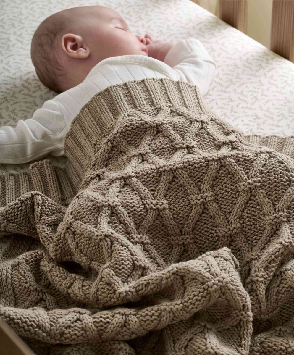 Knitted Blanket - Welcome To The World Seedling | Blanket | Mamas & Papas for Mamas & Papas LB - 6hr