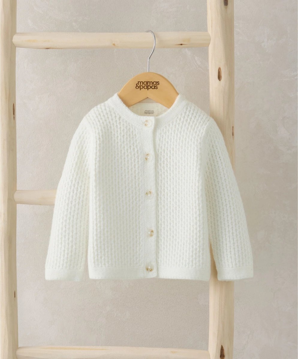 Knitted Cardigan - White | Cardigan | Mamas & Papas for Mamas & Papas LB - 6hr