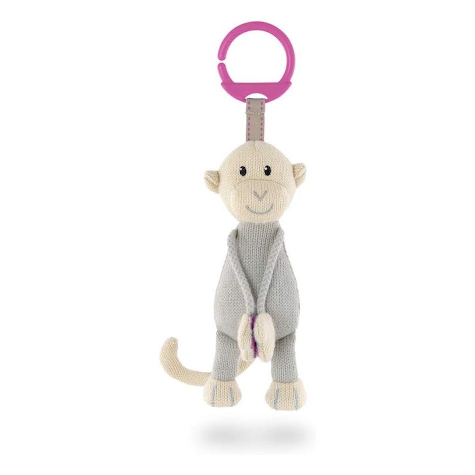 Knitted Hanging Monkey Toy - Pink | Plush & Soft Toy | Matchstick Monkey for Mamas & Papas LB - Plush & Soft Toys