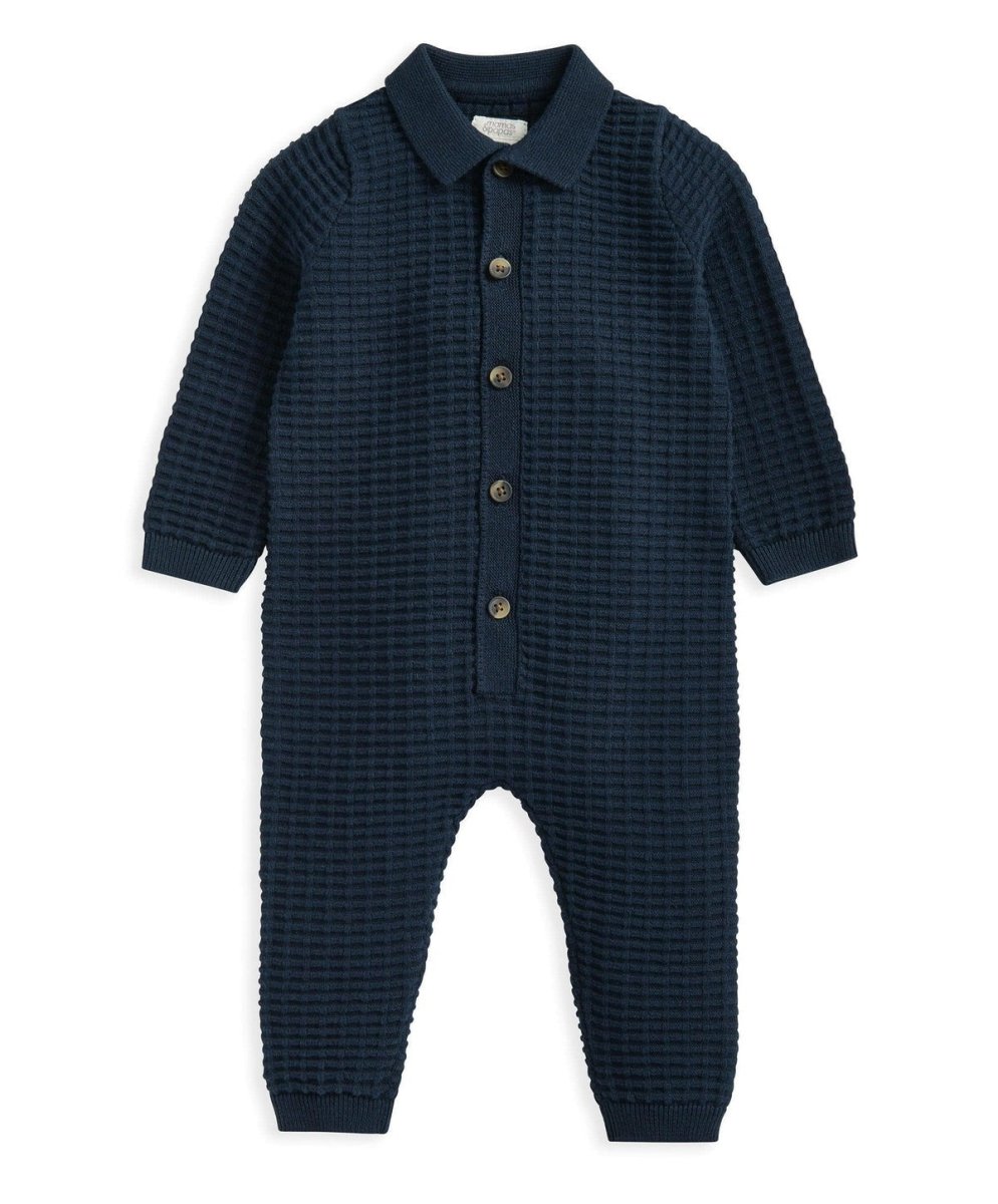 Knitted Romper Navy | Romper | Mamas & Papas for Mamas & Papas LB - 6hr